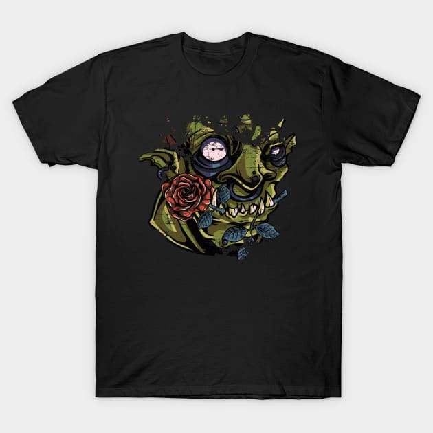 Zombie Scary Man Distressed T-Shirt by Dedication